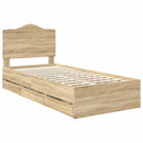 Sengestel med skuffe Sonoma eg 75 x 190 cm Ingeniørtræ