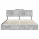 Opbevaringsseng Beton Grå 200 x 200 cm Konstrueret træ