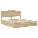Opbevaringsseng Sonoma eg 180 x 200 cm Konstrueret træ