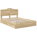 Opbevaringsseng Sonoma eg 160 x 200 cm Konstrueret træ
