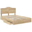 Opbevaringsseng Sonoma eg 160 x 200 cm Konstrueret træ