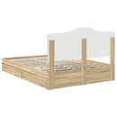 Opbevaringsseng Sonoma eg 150 x 200 cm Konstrueret træ