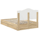 Opbevaringsseng Sonoma eg 135 x 190 cm Konstrueret træ