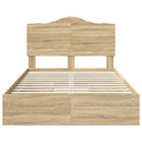 Opbevaringsseng Sonoma eg 135 x 190 cm Konstrueret træ