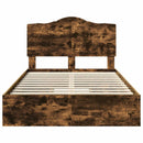 Opbevaringsseng Røget eg 135 x 190 cm Konstrueret træ