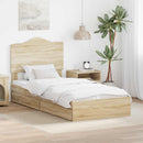 Opbevaringsseng Sonoma eg 100 x 200 cm Konstrueret træ