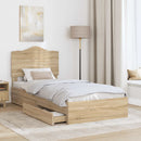 Opbevaringsseng Sonoma eg 100 x 200 cm Konstrueret træ