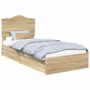 Opbevaringsseng Sonoma eg 100 x 200 cm Konstrueret træ