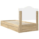 Opbevaringsseng Sonoma eg 100 x 200 cm Konstrueret træ