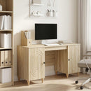 Bord med hylde Sonoma-eg 142,5 x 50 x 75 cm Konstrueret træ