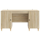 Bord med hylde Sonoma-eg 142,5 x 50 x 75 cm Konstrueret træ