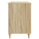 Bord med hylde Sonoma-eg 142,5 x 50 x 75 cm Konstrueret træ