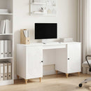 Bord med hylde Gloss Hvid 142,5 x 50 x 75 cm Konstrueret træ