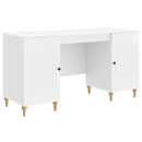 Bord med hylde Gloss Hvid 142,5 x 50 x 75 cm Konstrueret træ