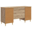Bord med hylde Artisan-eg 142,5 x 50 x 75 cm Konstrueret træ