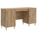 Bord med hylde Artisan-eg 142,5 x 50 x 75 cm Konstrueret træ