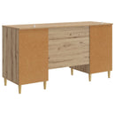 Bord med hylde Artisan-eg 142,5 x 50 x 75 cm Konstrueret træ