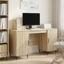 Bord med hylde Sonoma-eg 142,5 x 50 x 75 cm Konstrueret træ
