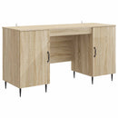 Bord med hylde Sonoma-eg 142,5 x 50 x 75 cm Konstrueret træ