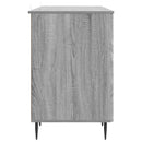 Bord med hylde Grå sonoma-eg 142,5 x 50 x 75 cm Konstrueret træ