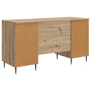 Bord med hylde Artisan-eg 142,5 x 50 x 75 cm Konstrueret træ