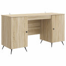 Bord med hylde Sonoma-eg 142,5 x 50 x 75 cm Konstrueret træ