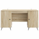 Bord med hylde Sonoma-eg 142,5 x 50 x 75 cm Konstrueret træ