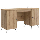 Bord med hylde Artisan-eg 142,5 x 50 x 75 cm Konstrueret træ