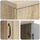 Bord med hylde Sonoma-eg 142,5 x 50 x 75 cm Konstrueret træ