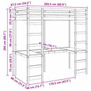 Hemsengramme Hvid 80 x 200 cm Massiv fyrretræ