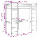 Hemsengramme Hvid 75 x 190 cm Massiv fyrretræ