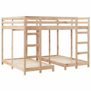 Trippel køjesengramme Naturfarvet 80 / 200 x 200 cm