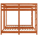 Trippel køjesengramme Gyldenbrun 160 x 200 cm Massiv fyrretræ