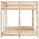 Trippel køjesengramme Brun 140 x 200 cm Massiv fyrretræ