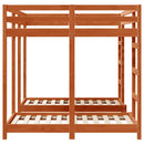 Trippel køjesengramme Gyldenbrun 140 x 200 cm Massiv fyrretræ