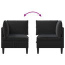 Sofa med opbevaring Sort Fløjl