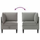 Hjørne Sofa med Opbevaring Mørkegrå Fløjl