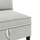 Mellem Sofa med Opbevaring Lysegrå Fløjl