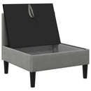 Mellem Sofa med Opbevaring Mørkegrå Fløjl