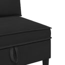 Mellem Sofa med Opbevaring Sort Fløjl