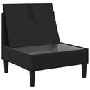Mellem Sofa med Opbevaring Sort Fløjl