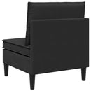 Mellem Sofa med Opbevaring Sort Fløjl