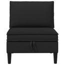 Mellem Sofa med Opbevaring Sort Fløjl