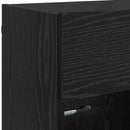 TV vægskab med LED Sort eg 98,5 x 30 x 60,5 cm Konstrueret træ