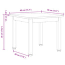 Sofabord Hvid 40 x 40 x 36 cm Massiv fyrretræ