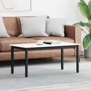 Sofabord Hvid 100 x 50 x 45 cm Massiv fyrretræ
