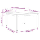 Sofabord Hvid 80 x 80 x 45 cm Massiv fyrretræ