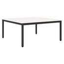 Sofabord Hvid 100 x 100 x 45 cm Massiv fyrretræ