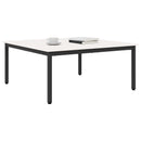 Sofabord Hvid 100 x 100 x 45 cm Massiv fyrretræ