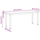 bænk Naturfarvet 110 x 35 x 45 cm Massiv fyrretræ